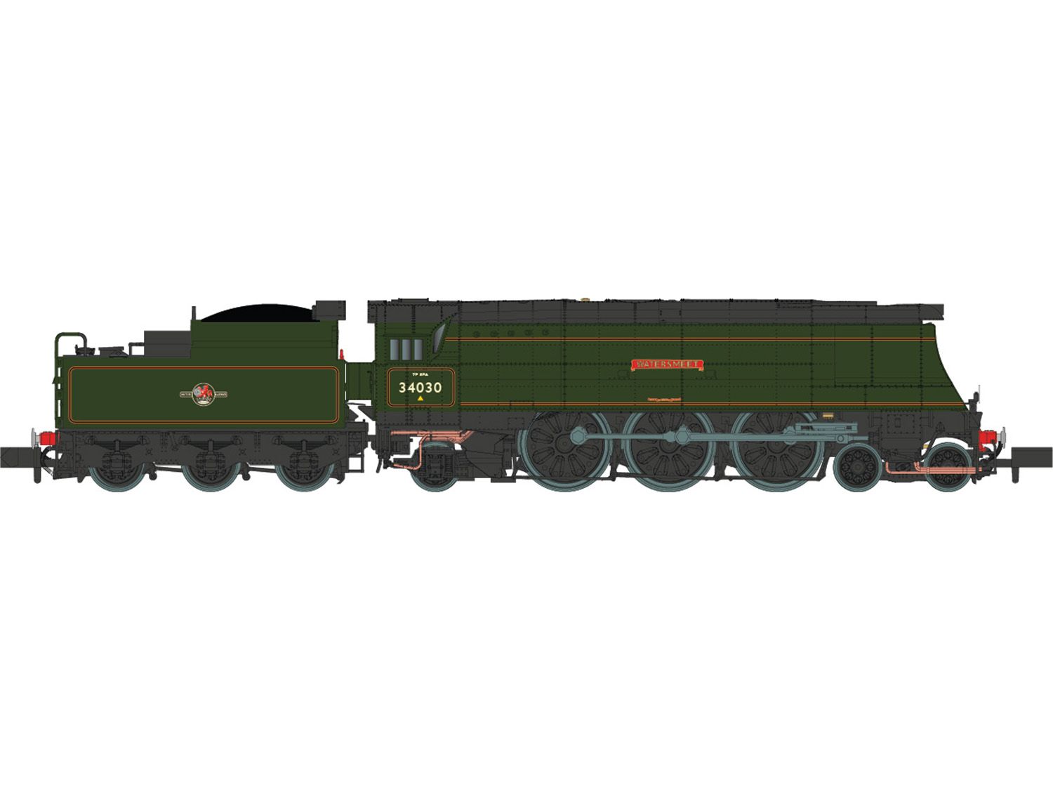 DA2S-034-005 - Dapol - N - W/Country 34030 Watersmeet BR Green Late Crest
