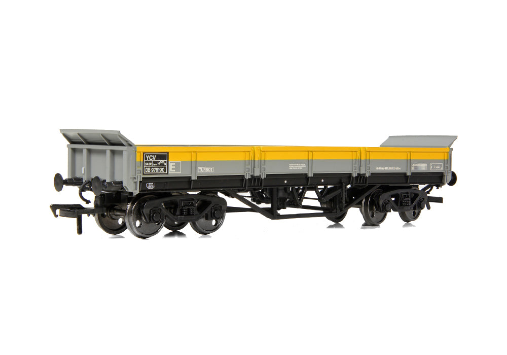 E87120 - EFE Rail - OO - BR YCV 'Turbot' Bogie Ballast Wagon BR Engineers Grey & Yellow