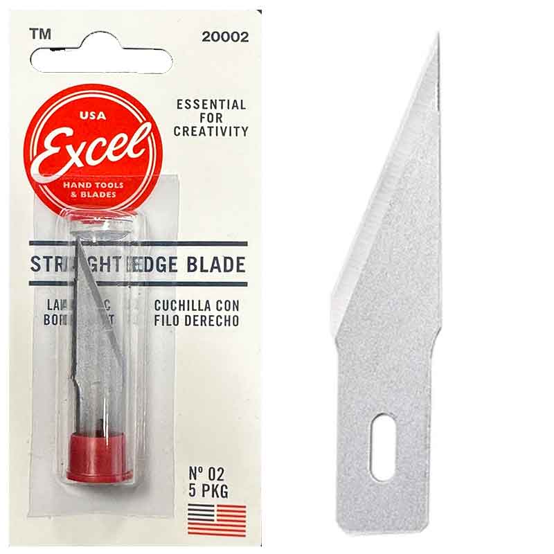 20002 - Excel - No2 & No5 Handle Straight Edge Blade pack 5