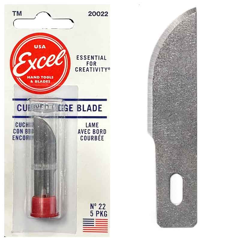 20022 - Excel - No2 & No5 Handle Curved Edge Blade (Pack of 5)