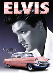 'Elvis Pink Cadillac' Metal Wall Sign