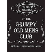 Metal Fridge Magnet (HU): Founder Member Grumpy Old Mens Club