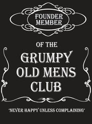 'Grumpy Old Men's Club' Metal Wall Sign
