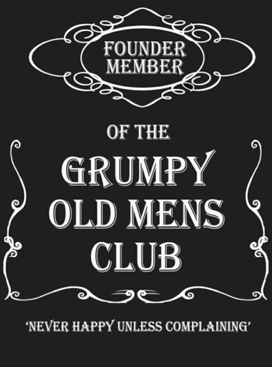 'Grumpy Old Men's Club' Metal Wall Sign