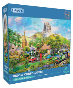 Below Corfe Castle' Gibsons 1000 piece jigsaw