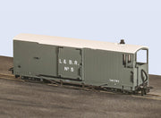GR240AO - PECO Great Little Trains - OO-9 - L&B GLT 8 Ton Bogie Goods Brake Van, L&B Livery, No.5