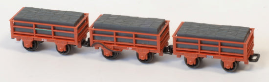 9 FR2 Ton Slate Wagon Unbraked x2 Braked x1 Red