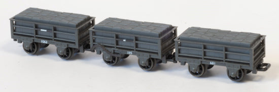 9 FR 2 Ton Slate Wagon Unbraked x2 braked x1 Dark Grey