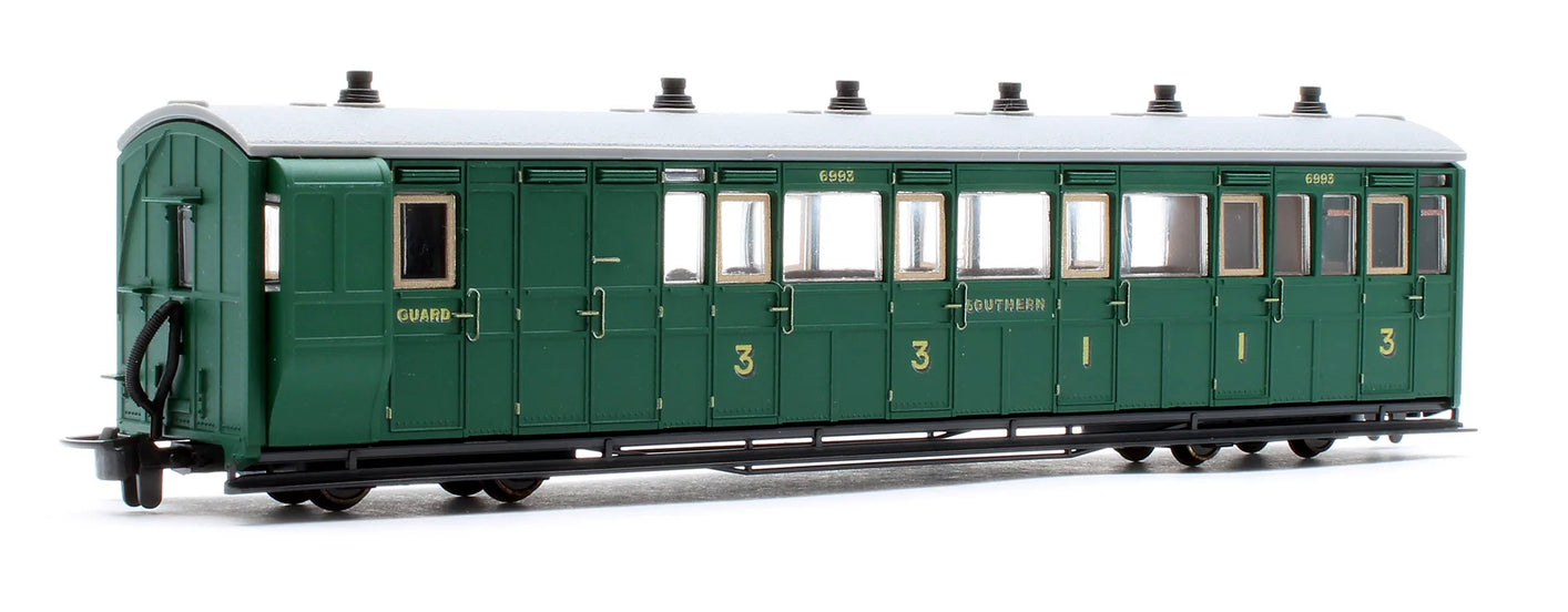 GR421C - PECO Great Little Trains - OO9 - L&B Brake Coach SR Sunshine no. 6993