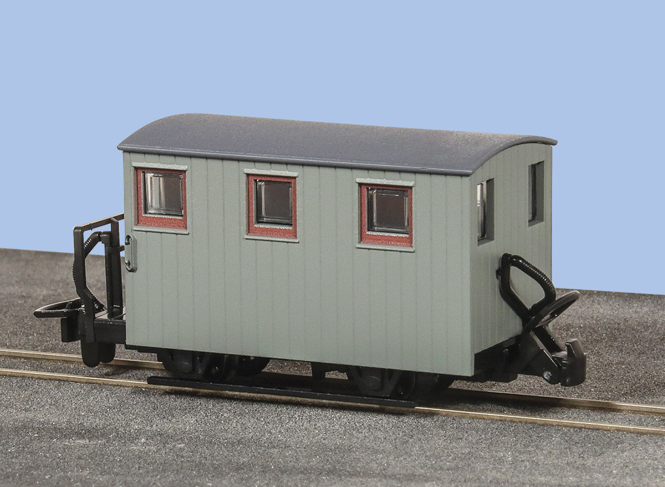 F.R. 4 Wheel Brake Van, 2 balcony, unlettered, grey