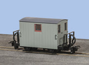 GR590UY - PECO Great Little Trains - OO-9 - Ffestiniog Railway 4 Wheel Brake Van, 1 balcony, unlettered, grey