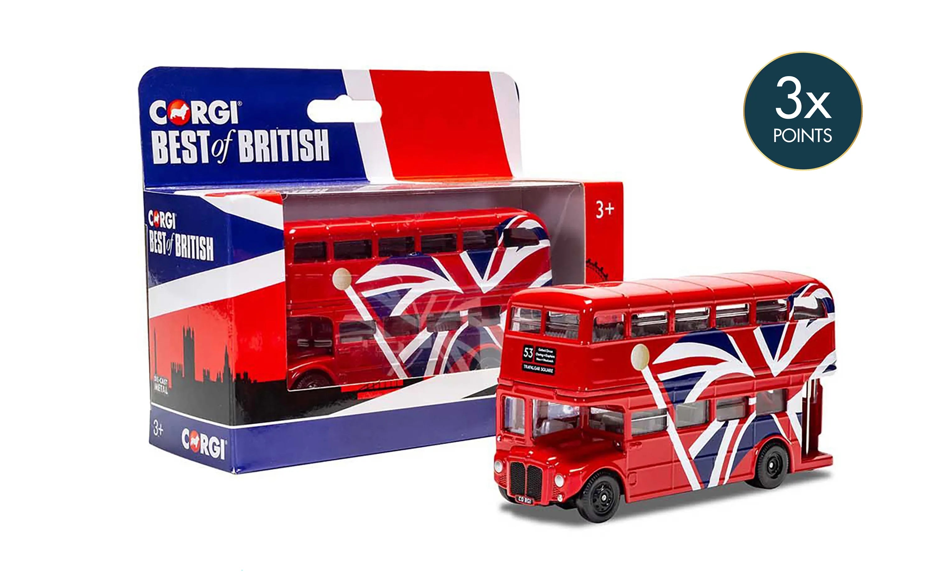 GS82336 - Corgi - Best Of British - London Bus - Union Jack - 1:64 Scale