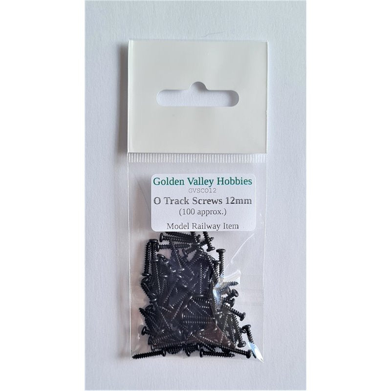 GVSCO12 - Golden Valley Hobbies - O Gauge - Track Screws 12mm Long - Pack of 100