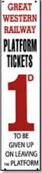 'GWR Platform Tickets' Retro Metal Wall Sign