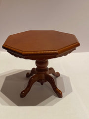 HH1237 Light Coloured Wood Octagonal Dining Table  1:12th Scale