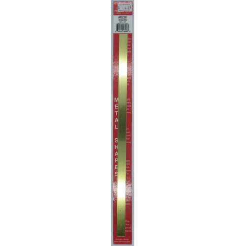 KS8236 - K&S Precision Metals - Brass Strip 0.025 x 1/2 (0.64mm x 12.7mm) Metal Shapes