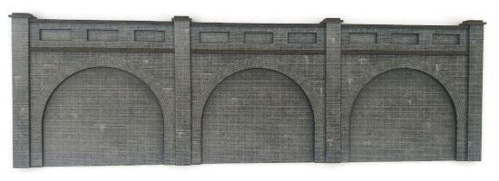 KX076 - Scale Model Scenery - OO/HO - Blue Railway Arches Blue Brick, Low Relief