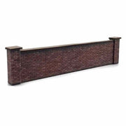 KX107B - Scale Model Scenery - OO/HO - 5ft Modular Wall Industrial Red Brick