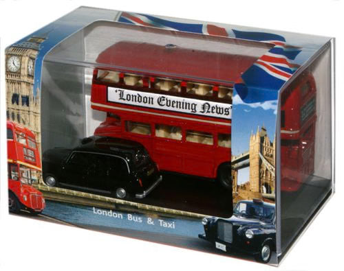 LD004 - Oxford Diecast - London Bus & Taxi Gift- 1:76 Scale