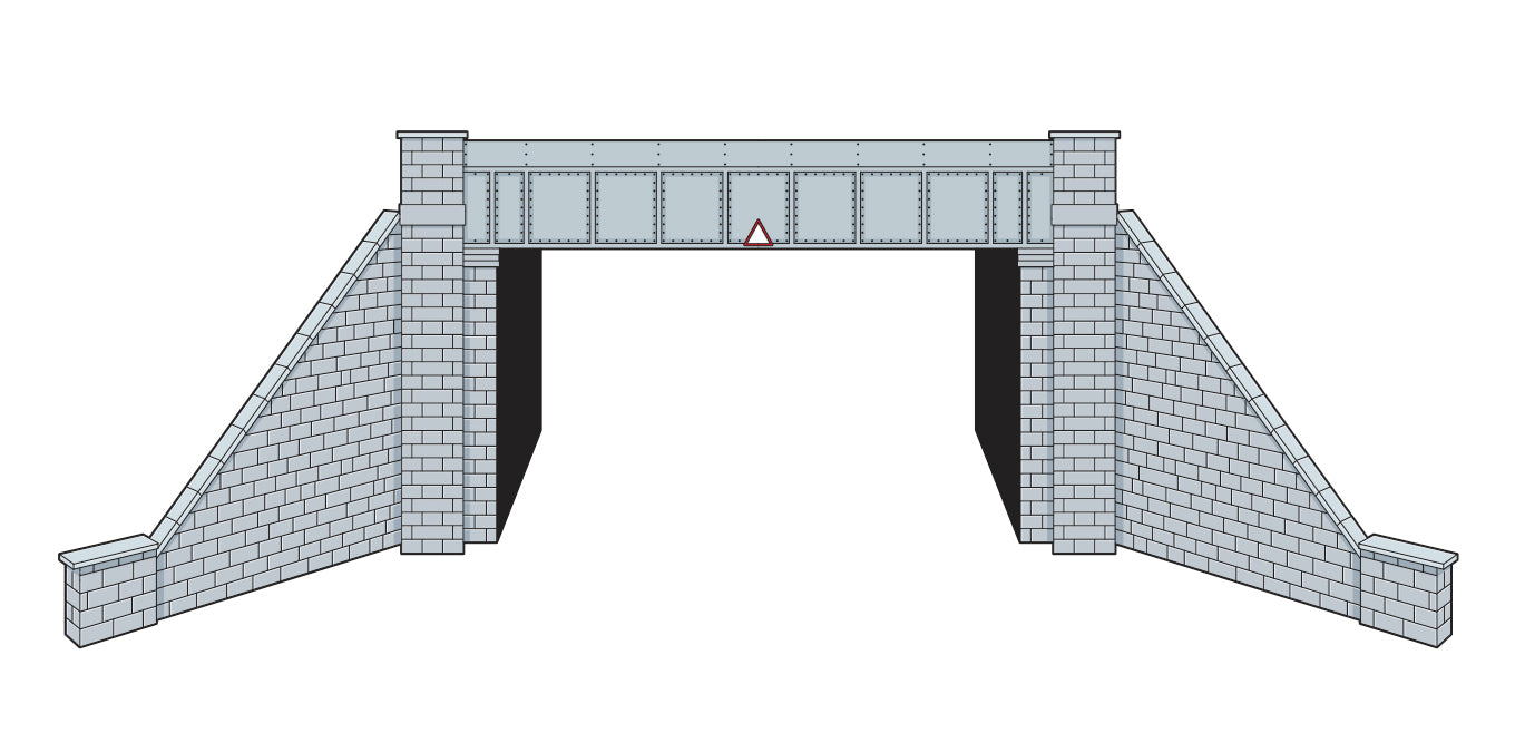 LK12167 - PECO - TT:120 -  L/S Kit Bridge, Steel Plate, Stone Abutments, Double Track