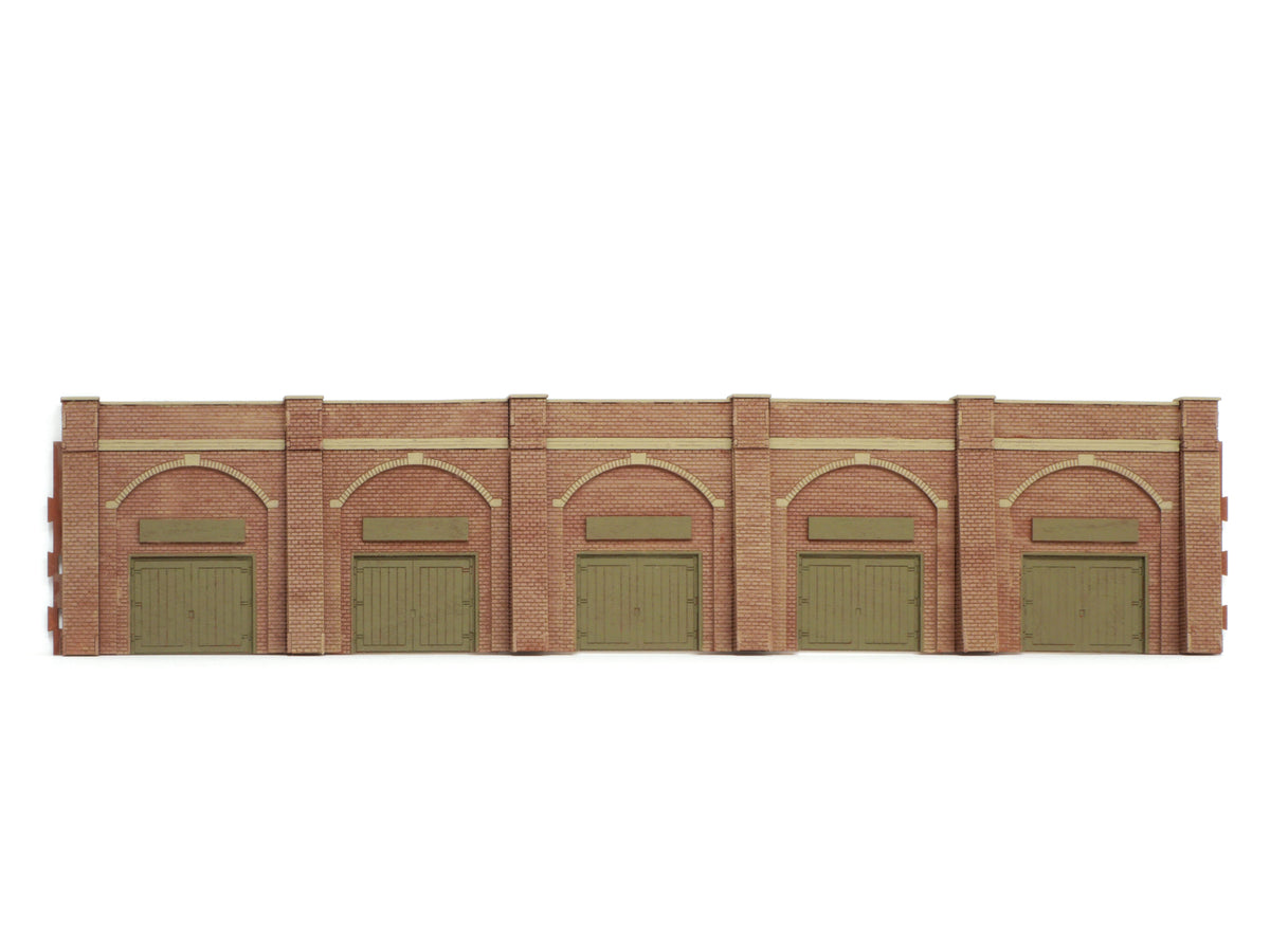 LK12170 - PECO - TT:120 - Kit Retaining Wall with Lockup/business below, Brick and Stone 304mm/12in