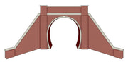 LK12171 - PECO Lineside - TT:120 - Tunnel Portal with Wing Walls, Brick, Single Track