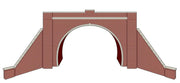 LK12173 - PECO Lineside - TT:120 - Tunnel Portal with Wing Walls, Brick, Double Track