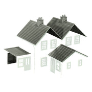 LK79 - PECO Lineside - OO/HO - Slate Roofs, Ridge Tiles, Flat Roofs, Chimneys (Pack 2)