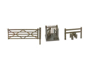 LK86 - PECO Lineside - OO/HO - 2 Field Gates, 2 Styles, 1 Wicket Gate