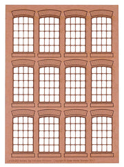 LX125 - Scale Model Scenery - OO/HO - Arched Top Industrial Windows