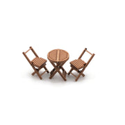 LX566 - Scale Model Scenery - OO/HO - Wooden Bistro Tables & Chairs