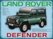 'Land Rover Defender' Metal Wall Sign