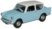N105007 - Oxford Diecast - Caribbean Turquoise/White Ford Anglian 1:148