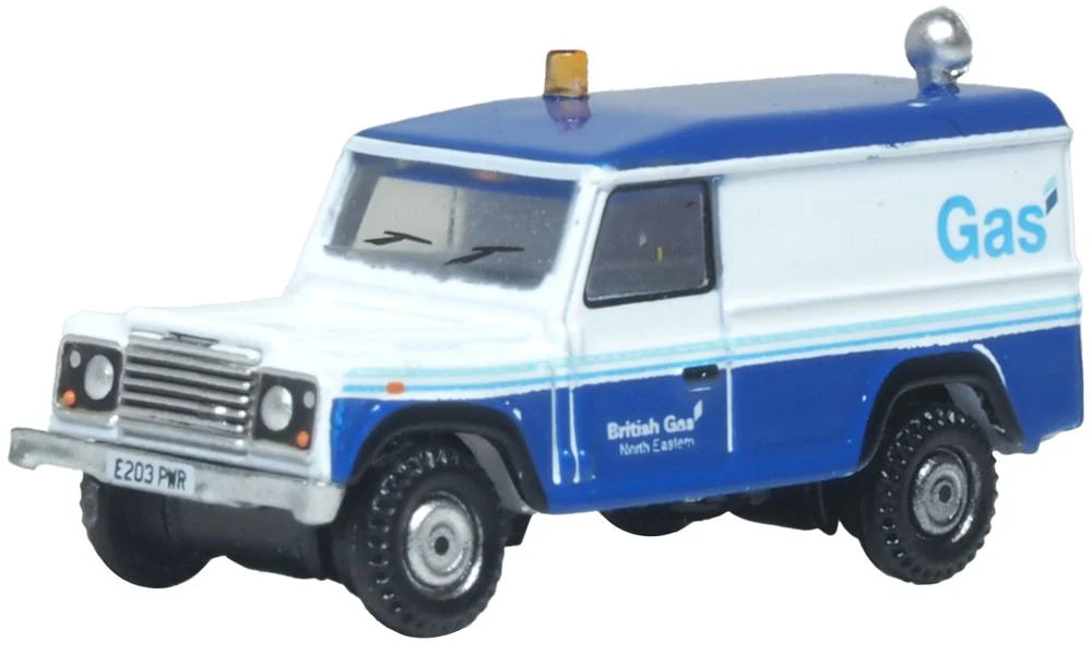NDEF019 - Oxford Diecast - Land Rover Defender LWB British Gas - 1:148 Scale