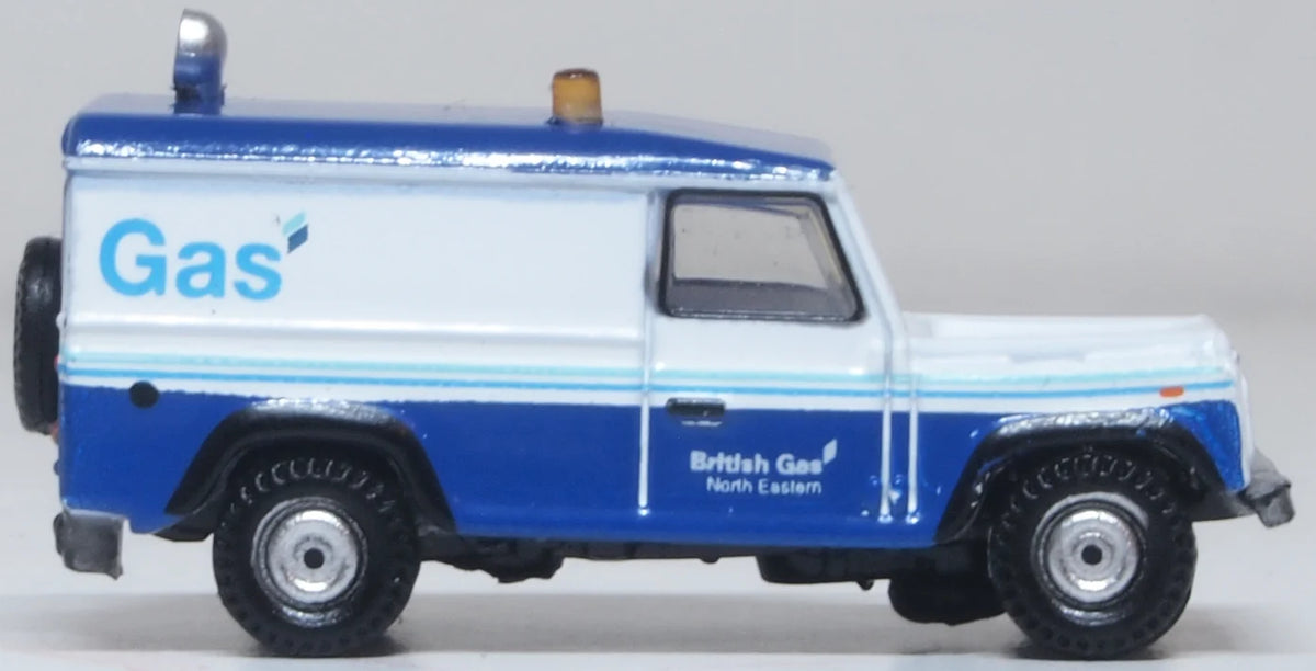NDEF019 - Oxford Diecast - Land Rover Defender LWB British Gas - 1:148 Scale