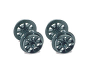 Spoked Wheels on axles, Hardlon mouldings