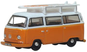 NVW022 - Oxford Diecast - VW T2 Bay Window Bus/Surfboards Signal Orange/White - 1:148 Scale