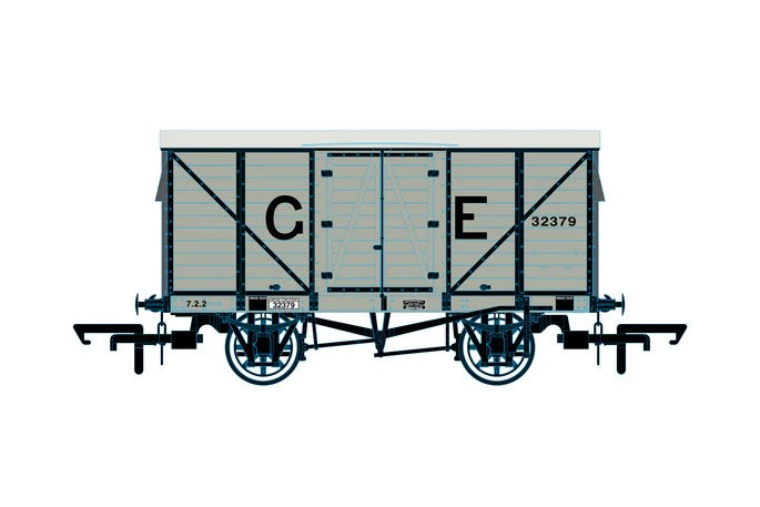 OR76GEGV001B - Oxford Diecast - OO - GER 10T Covered Van GER 32379