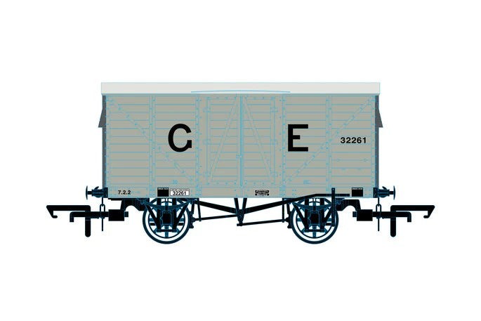 OR76GEGV001C - Oxford Rail - OO - GER 10T Covered Van GER 32261