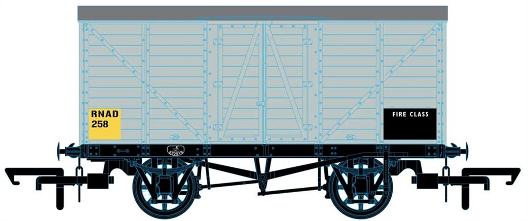 OR76GEGV005 - Oxford Rail - OO - GER 10T Covered Van RNAD 258