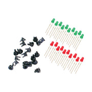 Universal LEDs Green, Red + Panel Clips