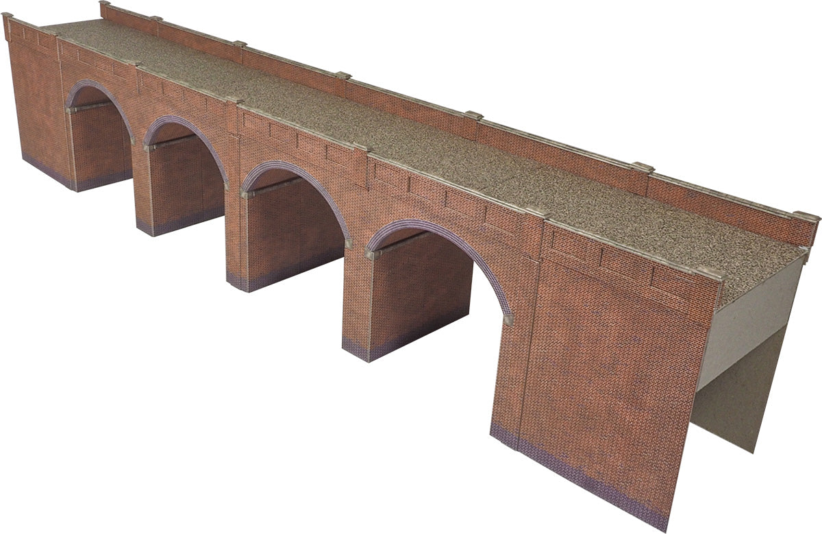 PO240 - Metcalfe - 00/H0 - Double Track Red Brick Viaduct