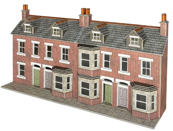 PO302 Low Relief Terraced House Fronts- Brick