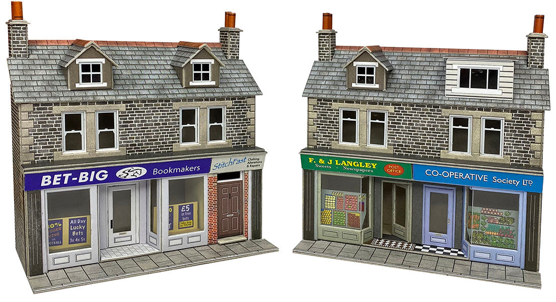 PO307 - Metcalfe - 00/HO - Low Relief Shop Fronts – Stone