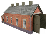 PO331 Single Track Engine Shed - Red Brick