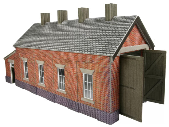 PO331 Single Track Engine Shed - Red Brick