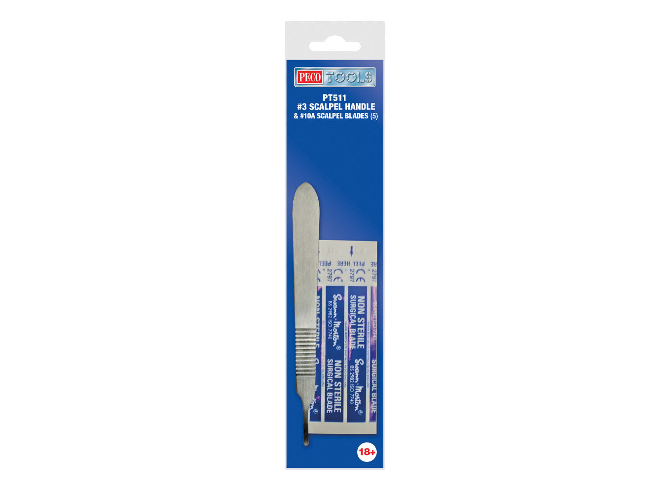 PT511 - PECO Tools - Scalpel Handle No. 3 & 10A Scalpel Blades (5)