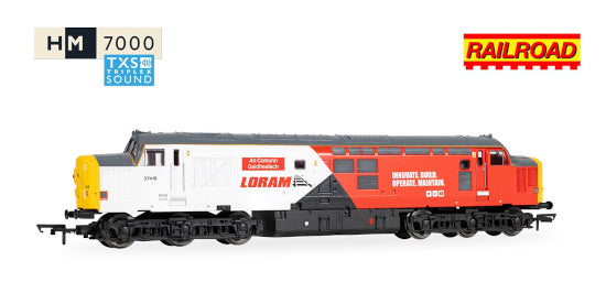 R30436TXS RailRoad Loram Class 37 - 'An Comunn Gaidhealach' 37418 (DCC Sound Fitted) SPECIAL OFFER