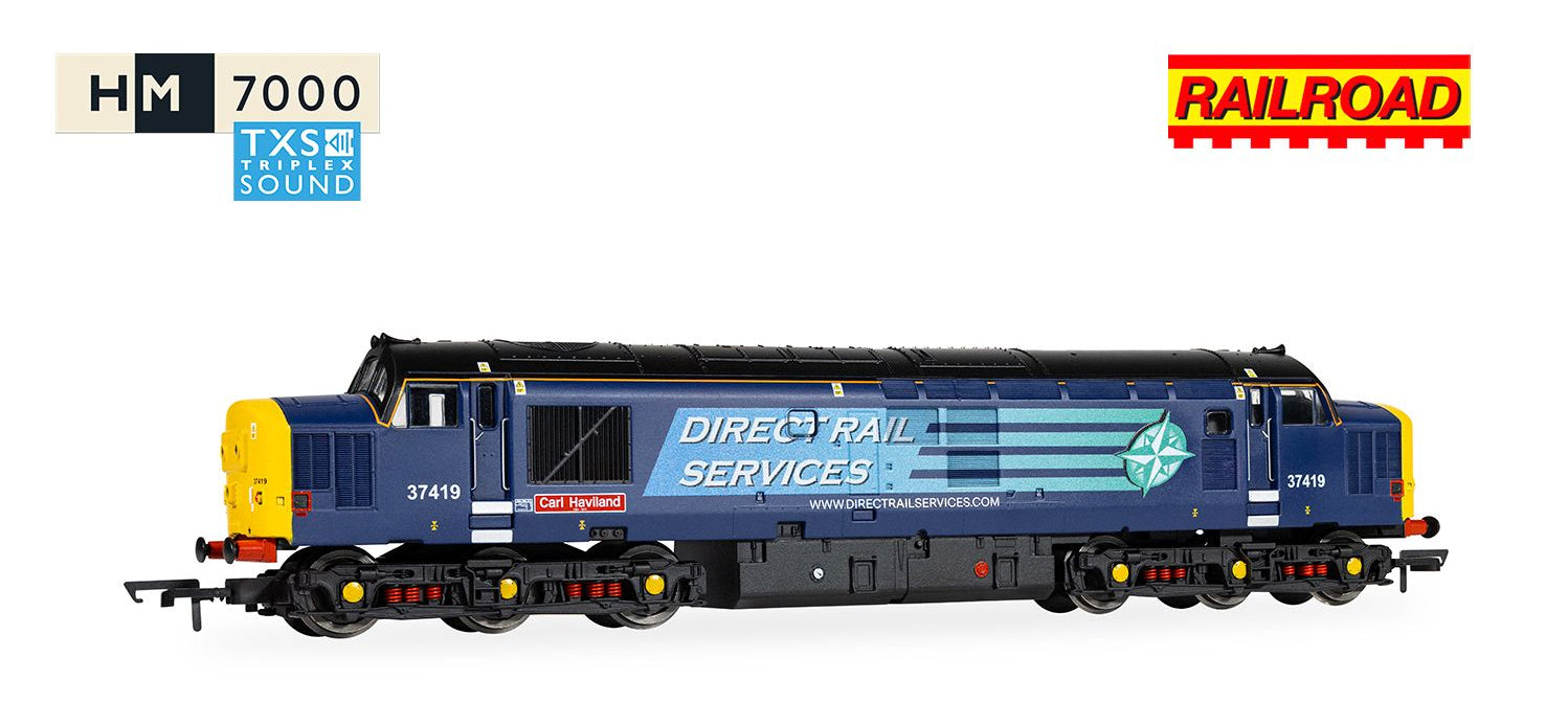 R30437TXS RailRoad DRS Class 37 - 'Carl Haviland' 37419 (DCC Sound Fitted) SPECIAL OFFER