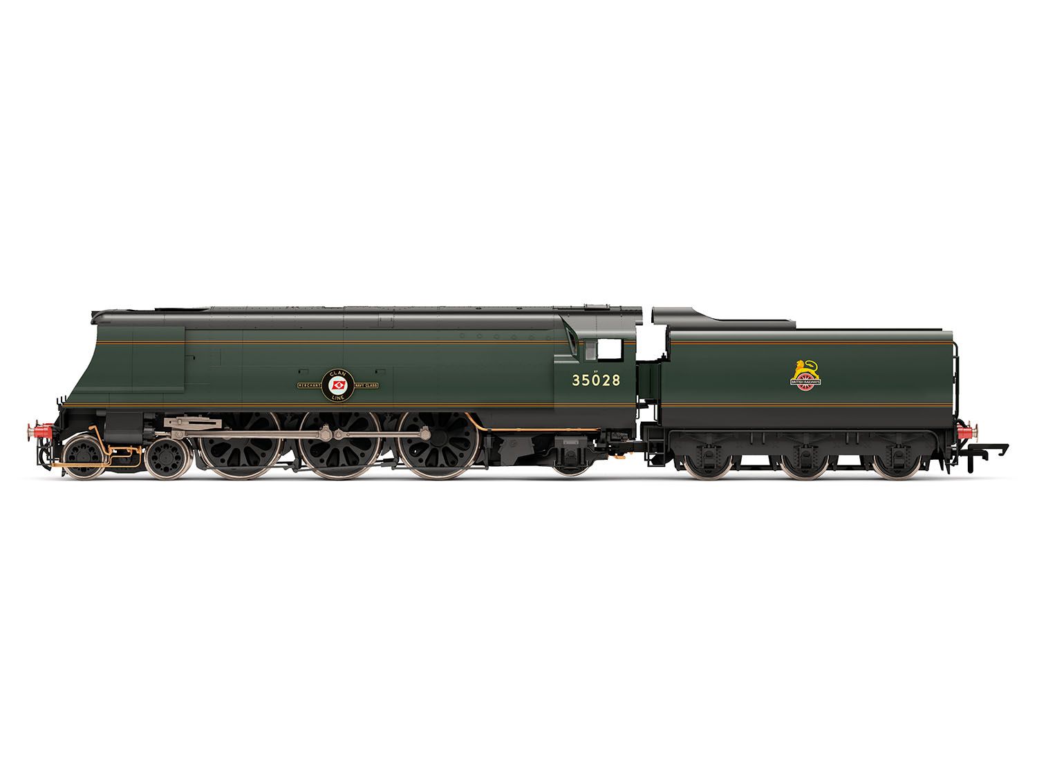 R30472SS - Hornby - OO - BR Merchant Navy - Early BR Green - 35028 Clan Line - Steam Generator